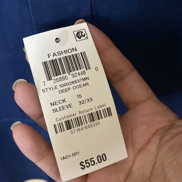 Men’s Club Room Regular Fit Performance Button Down Shirt 100% Cotton NWT - Picture 5 of 9